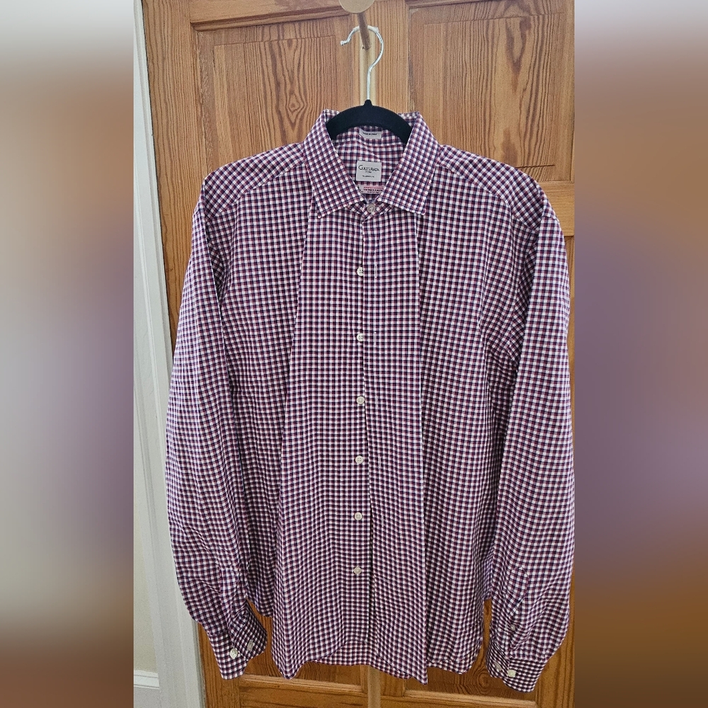 Culturata by Thomas Mason Italy Red, White & Blue Longsleeve Button Down Size XL